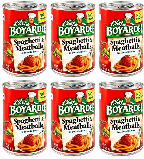 미트볼 스파게티 파스타 통조림 간편식 411 g Chef Boyardee, 6개, 411g