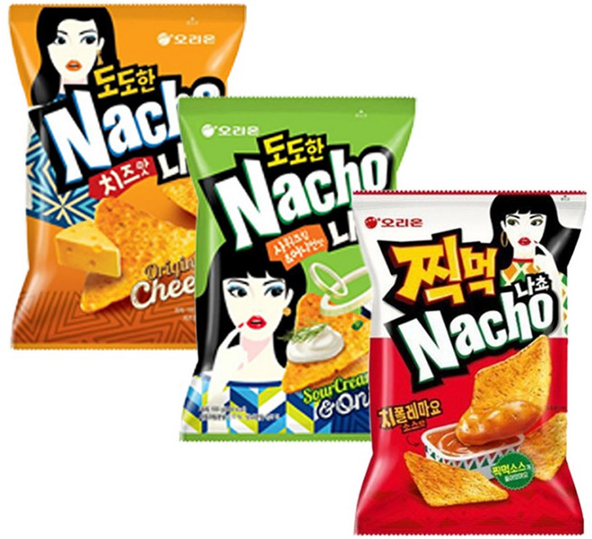 오리온 나쵸시리즈 3종 세트 치즈맛+사워크림어니언+치폴레마요, 1세트