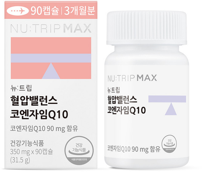 뉴트립 혈압밸런스 코엔자임Q10 대용량 350 mg, 1개, 90정