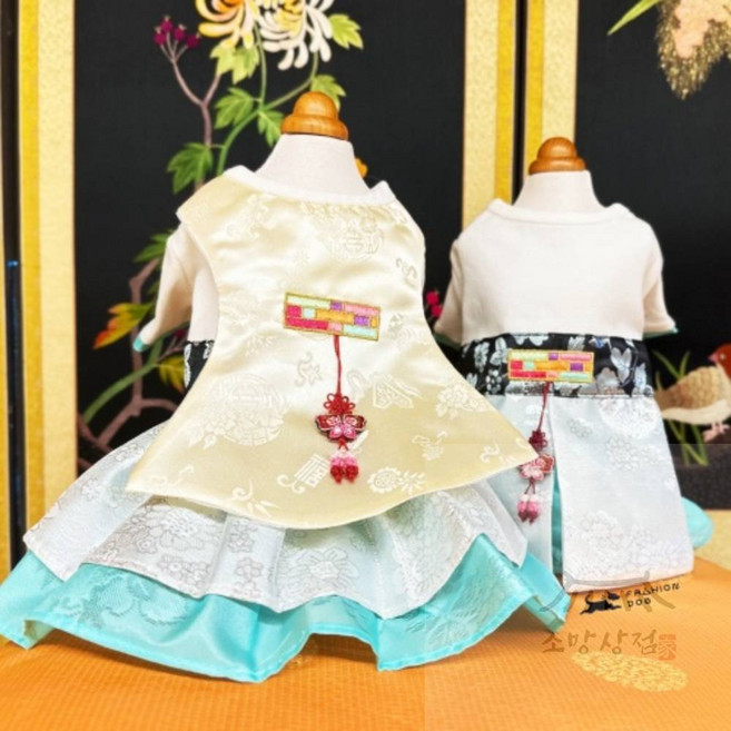 우노구나 패션독 개량한복 (S~XL) 강아지옷, 1