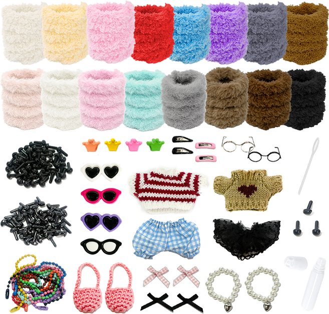 픽101 109종 모루인형 만들기 세트 모루 DIY키트 모루 재료 부자재 악세사리 철사인형, 1개, 혼합