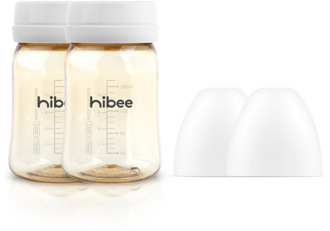 하이비 PPSU 에잇벤트 배앓이방지 젖병 170ml 노꼭지 트윈팩, 화이트, 2개
