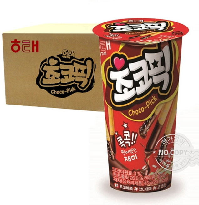 찍어먹는 초콜릿 막대과자 24개 초코픽 선물 어린이 키즈, 45g