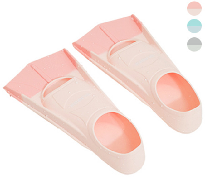 서브22 수영 스노쿨링 투톤 오리발 숏핀, 베이비핑크