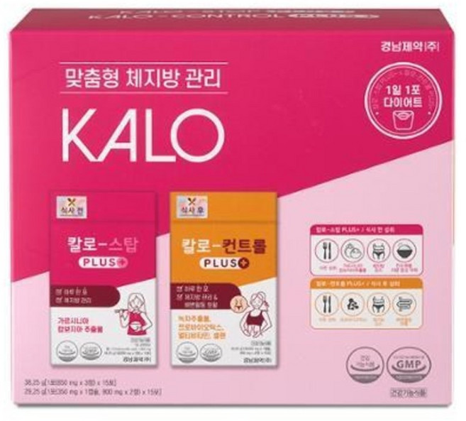 [한정기획] 경남 칼로스탑PLUS 15포 + 칼로컨트롤PLUS15포, 2세트, 15회분