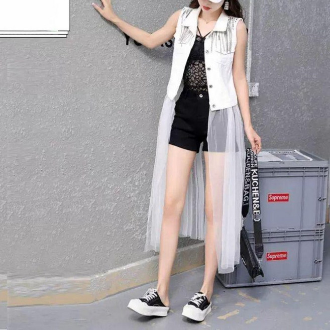 난타복 아랑고고장구 반짝이 라인댄스 락커 댄스복 롱 태슬 공연복 조끼 레이스 화려한