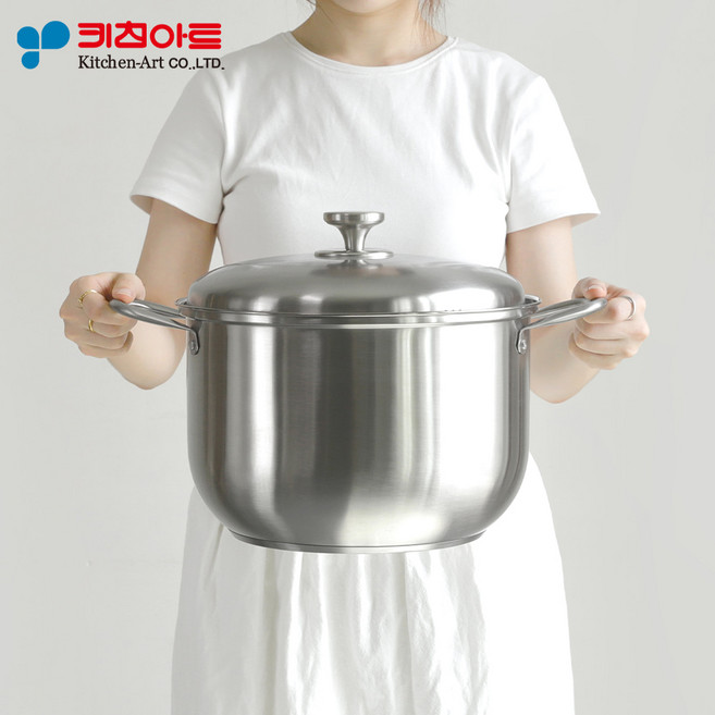 키친아트 퀸즈 인덕션 스텐 곰솥, 1개, (1607), 30cm