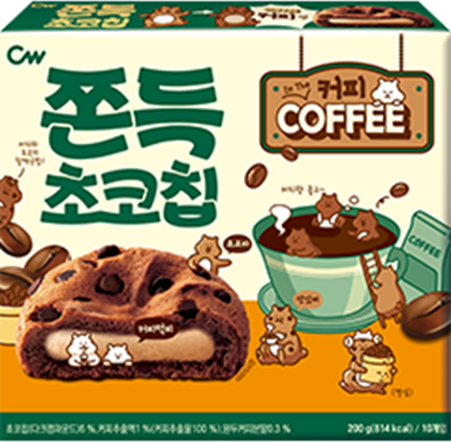 쫀득초코칩커피, 6개, 200g