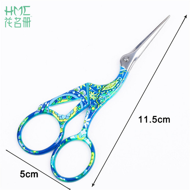 빈티지 클래식 자수 가위 내구성 스테인레스 스틸 황새 크레인 새 가위 커터 스타일링 도구 로트당 1, 14, 1개
