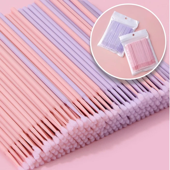 미세 메이크업 면봉 마이크로브러쉬 100개 색상랜덤 jhh+3526Li, 1 - 쿠팡