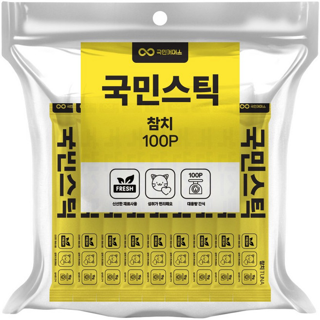 국민스틱 참치맛 쮸르 15g x 100개 고양이간식