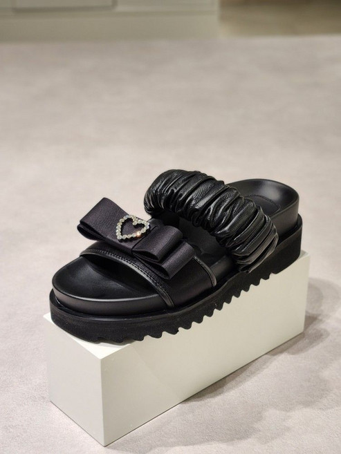 5위 - 국내 정품 슈콤마보니 Ribbon point slipper(black)_DG2AM24012BLK /DW2AM