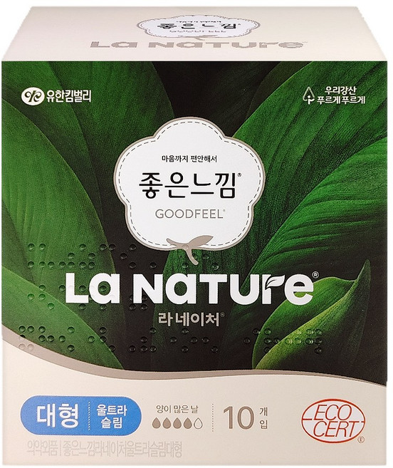 라네이처 시그니처 울트라 중형 생리대 날개형, 대형, 10개입, 1개
