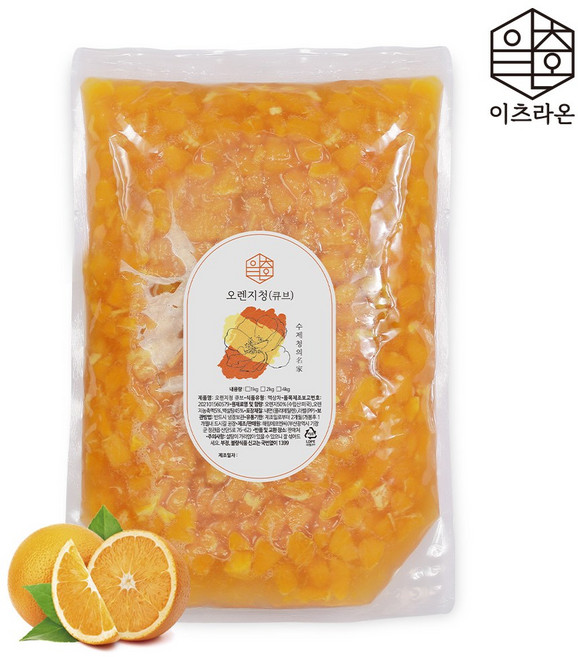 이츠라온 오렌지청 큐브 4kg 수제과일청 카페용 대용량, 1개, 1개입