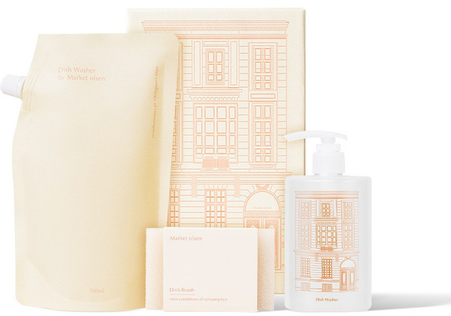 마켓올슨 주방세제(리필+희석용기+수세미), [본품] 500mL+펌핑용기+수세미, 500ml, 1개