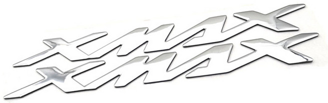 CULT 야마하 NAMX XAMX 엠블럼 오토바이 스티커, 1세트, C5.XMAX 엠블럼 실버