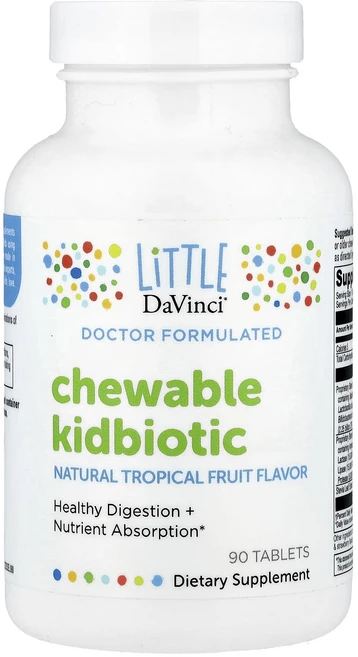 리틀다빈치 츄어블 키드 바이오틱 내추럴 열대 과일 90정, 6개 - 쿠팡