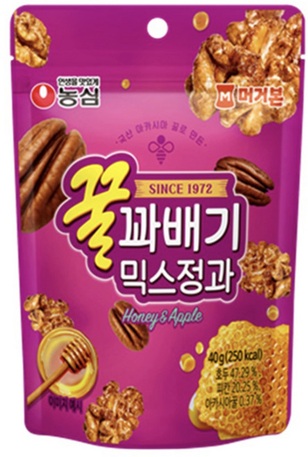 머거본 꿀꽈배기 믹스정과, 3개, 40g