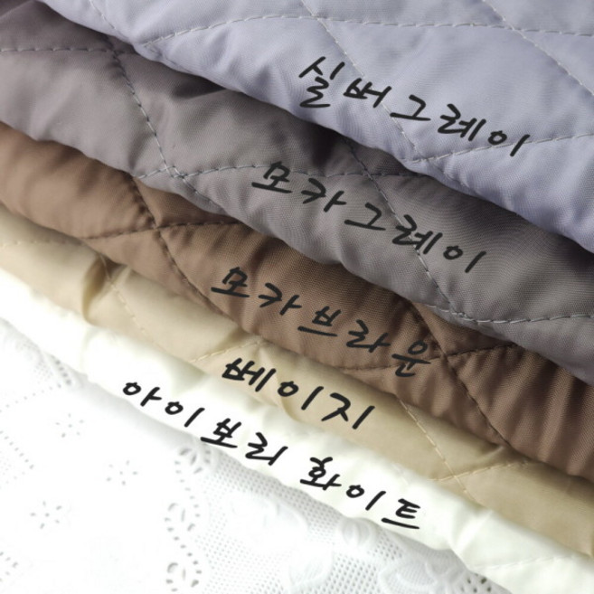 누빔원단 솜패딩 안감용 퀼팅다이야5종, 베이지