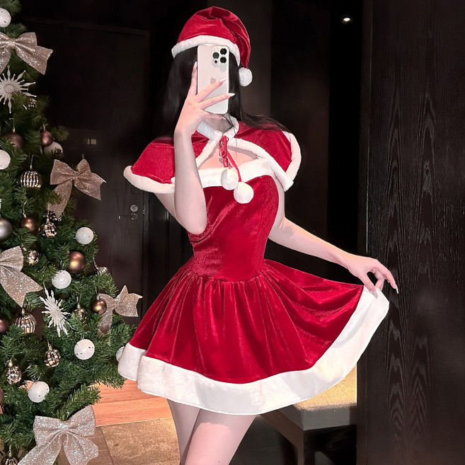 더바몰 크리스마스 산타 망토 파티 연말 미니 반려동물 공용