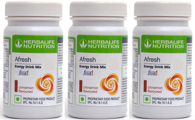 허벌라이프 Afresh 시나몬 허브 에너지 드링크 믹스 | 허브 추출물을 담은 천연 에너지 부스팅 포뮬러 | 건강 및 신진대사 지원 | 간편한 스틱 포장 (50g) 3개입, 1개