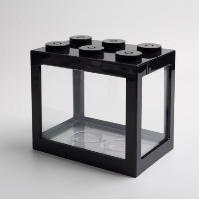 積木魚缸, 黑色, 1個