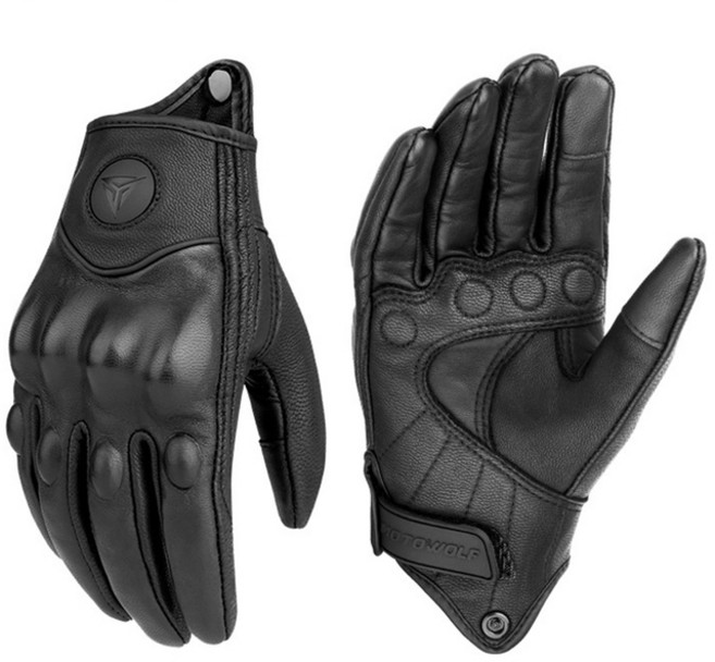 호환용부품 바이크 오토바이 탄소 가죽 장갑 사이클링 모터크로스 ATV 모터 남성 여성 겨울, XXL, Perforated, 1개