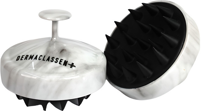 더마클라센 두피 마사지 브러쉬, 화이트 마블, 1개