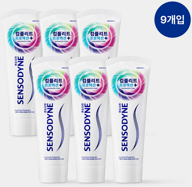 센소다인 컴플리트 프로텍션 플러스 치약, 100g, 9개