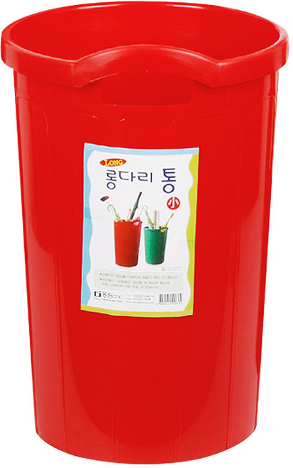 카시안 롱다리통 우산꽂이 플라스틱 다용도 휴지통 우산통 쓰레기통, 1개, 레드(대)