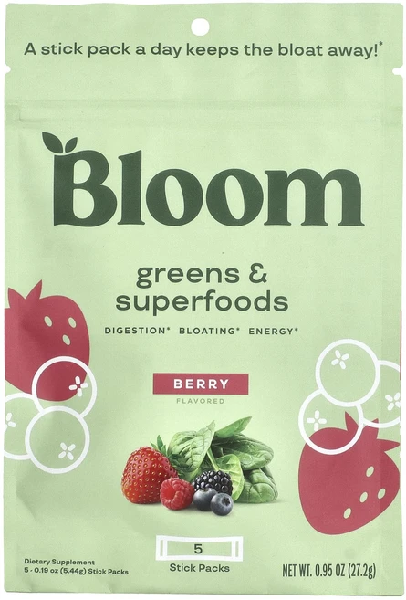몸관리하세요 겨울입니다 Bloom 그린 & 슈퍼 푸드 베리 스틱팩 5개 각 5.44g(0.19oz) 특별관리진행, Bloom그린슈퍼푸드베리스틱팩5개각544g019oz, 27.2g, 1개 - 쿠팡