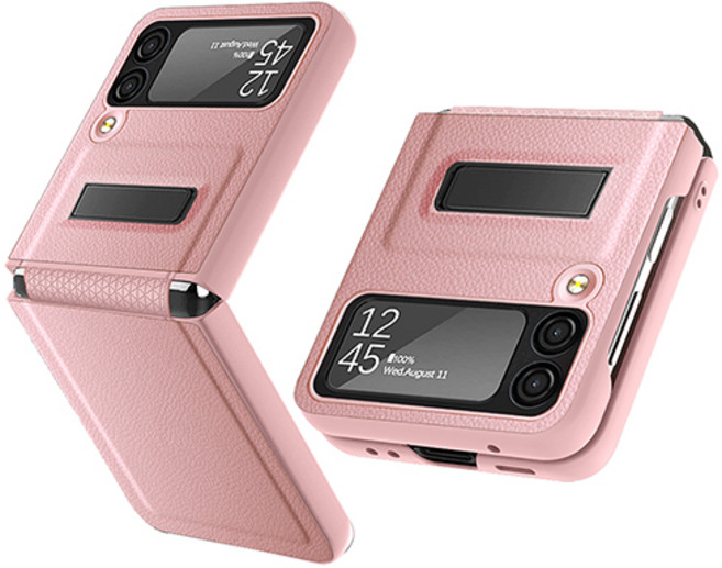 갤럭시 Z플립3 심플 디자인 흰지 보호 가능 거치형 플립 케이스