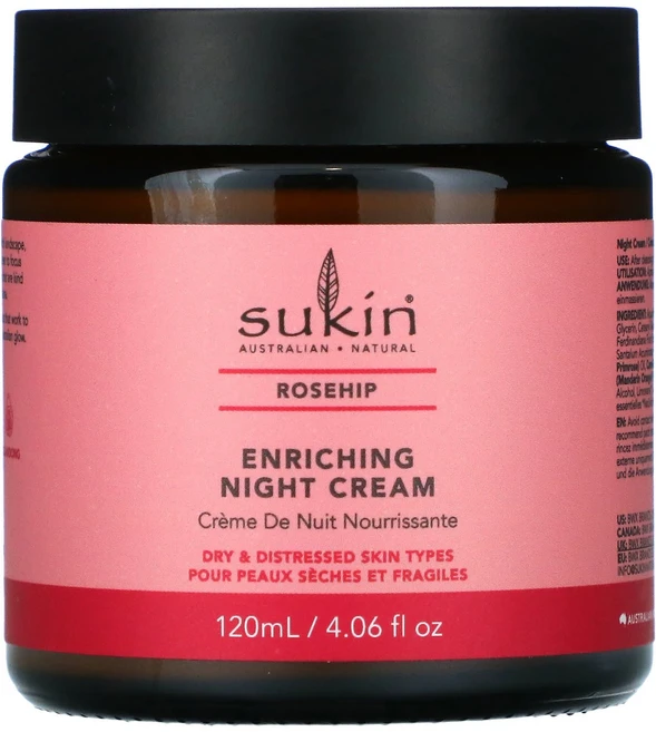 Sukin 인리칭 나이트 크림 로즈힙 120ml(4.06fl oz) SKN-00720 - 쿠팡