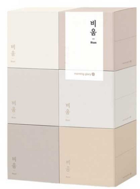 모닝글로리 비움 미니 미용티슈 2겹 6종 세트, 1세트