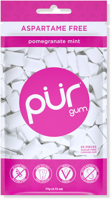 퍼검 아스파탐 프리 석류 민트 글루텐 프리 비건, 80g, 1개