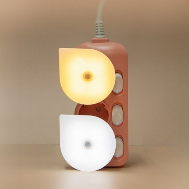 LED 퐁퐁 취침등 모션센서 0.8W, 모션센서_주광색, 주광색