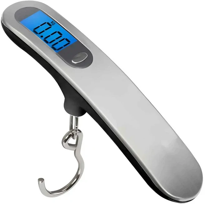 휴대용 수하물 저울 정밀 50kg 전자 가방 무게 장치 여행용 핸드 스케일 도구, 11 블랙 후크형 Type-C 충전형