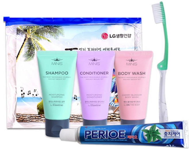 여행용 세면도구 세트 LG생활건강 5종, 1세트