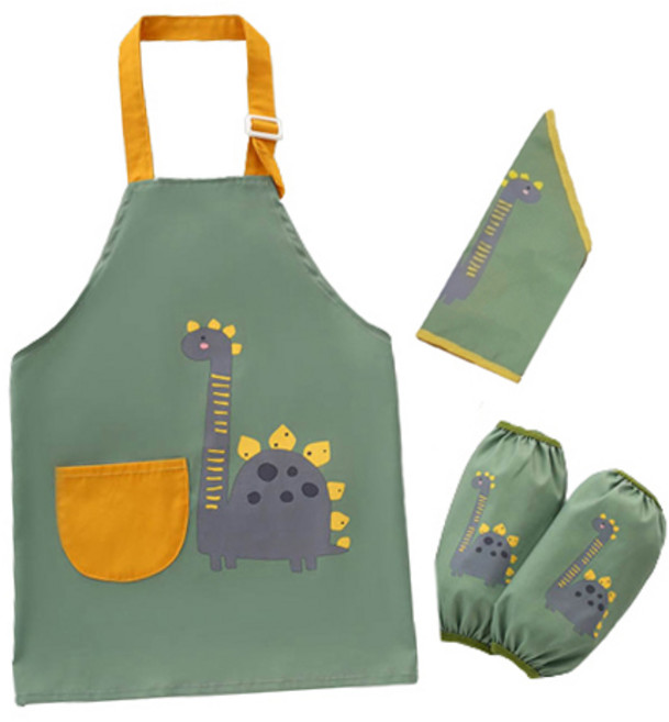 날씨요정 앞치마세트 두건 팔토시 미술가운