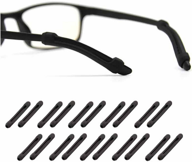 10쌍 세트 안경 귀고무 롱 타입 실리콘 흘러내림방지 논슬립 다리 받침 귀 걸이 귀아픔 통증 방지 귀팁 고정 커버 밴드 귀걸이