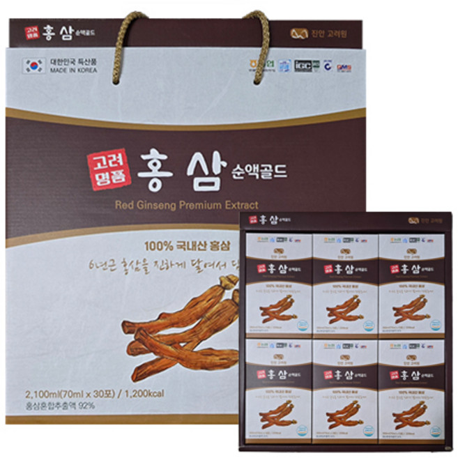 고려명품 홍삼 순액골드, 70ml, 30개
