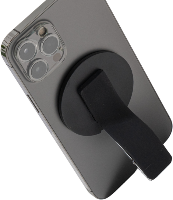 아이푸룸 맥세이프 그립톡 스마트톡 밴드형 핑거링 스마트링 홀더 핸드폰 거치대, 매트 블랙