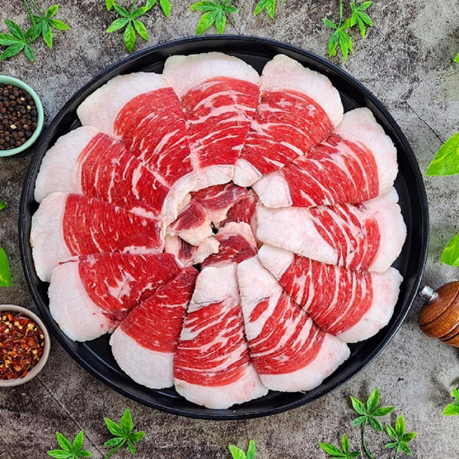 미국산 쇠고기 구이용 요리용 4mm 두꺼운 차돌박이 2kg, 1개