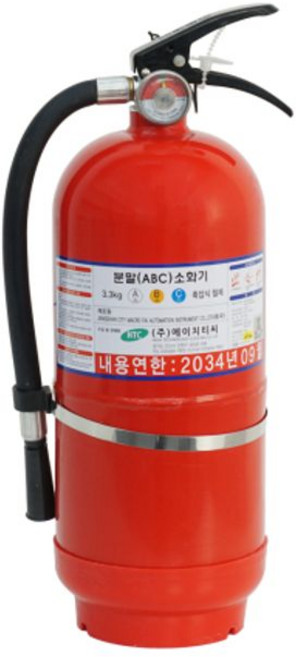 화재 진압 예방 분말소화기 3.3kg 산불 인명 사고 사무실 학교 유치원 어린이집 공공기관 식당, 1개, 색상
