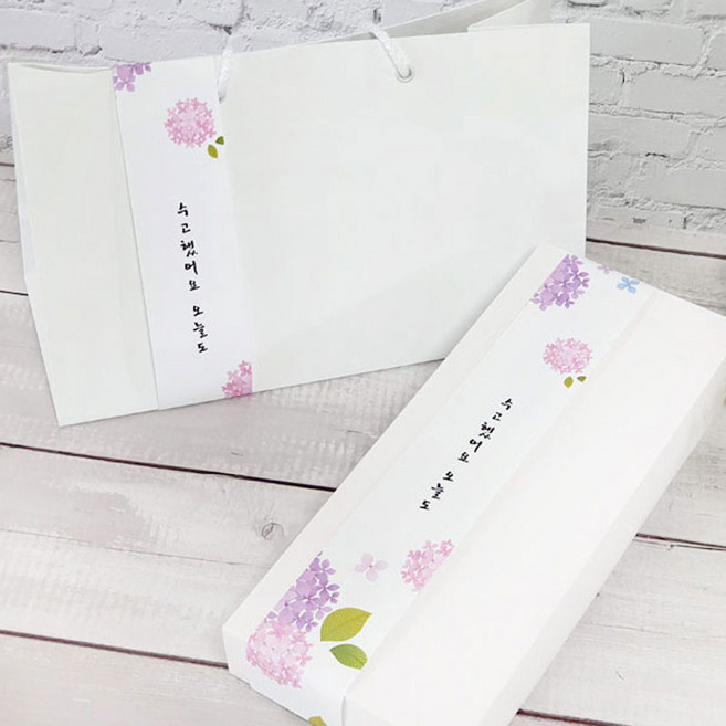 하이패키지 화과자박스가방10구 화이트5개 - 한과떡명절선물쇼핑백