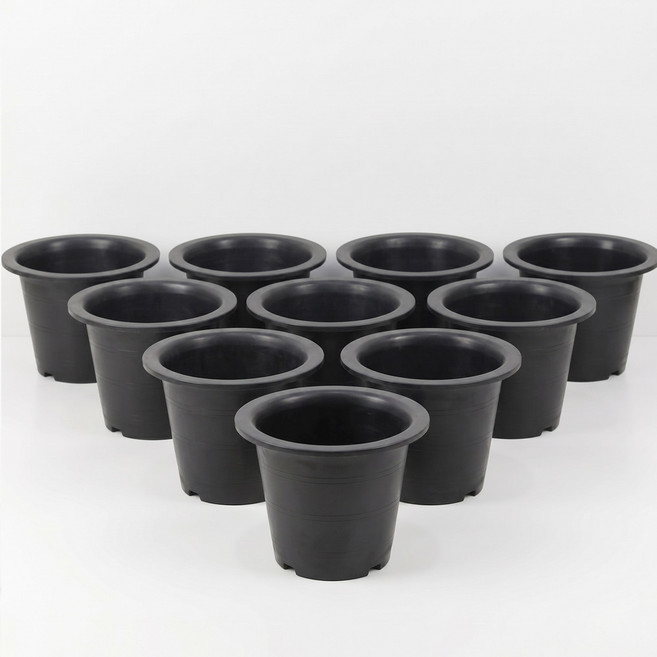 그린데이 검정 플라스틱 화분 29cm 10개 세트 고추 모종 블루베리분