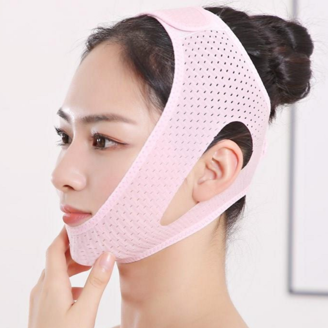 입벌림 방지 브이라인 수면밴드 [연장선포함], 일반형(핑크), 1개