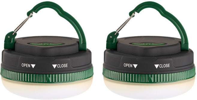 타닥 미니 텐트 랜턴 LED 방수 캠핑 조명 2p 세트, 그린, 2개