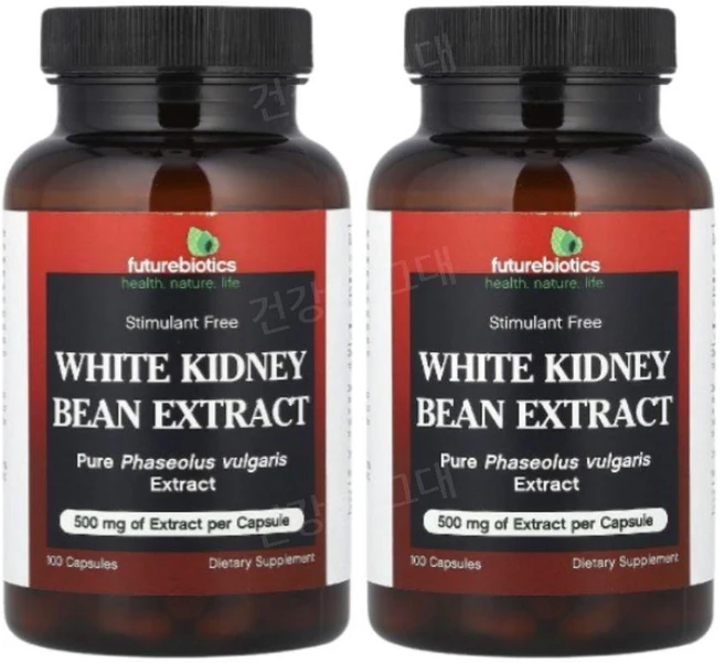 퓨처바이오틱스 흰강낭콩추출물 화이트키드니빈 1000mg 100캡슐 2개 하얀강낭콩, 100정 - 쿠팡