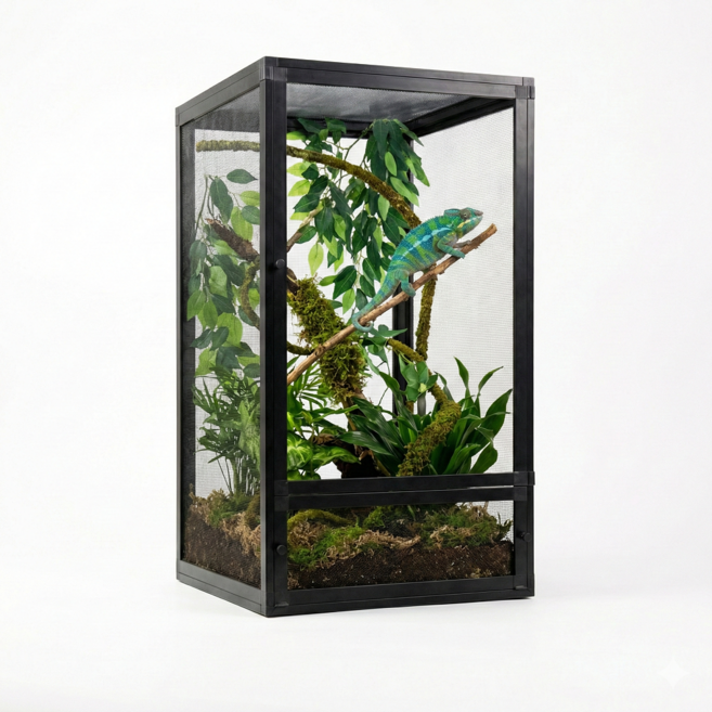 렙티주 초대형 스크린케이지 60x60x120cm, 1개, 블랙